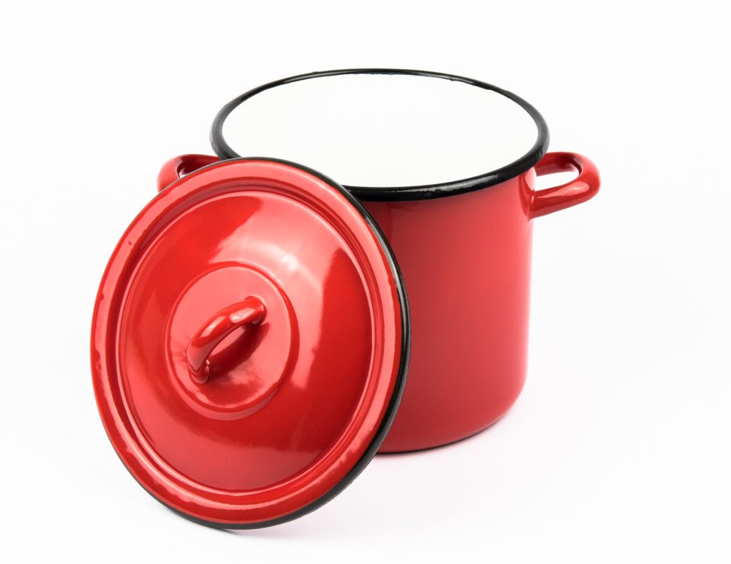 Piros zománcos fazék 3liter - Grill Centrum