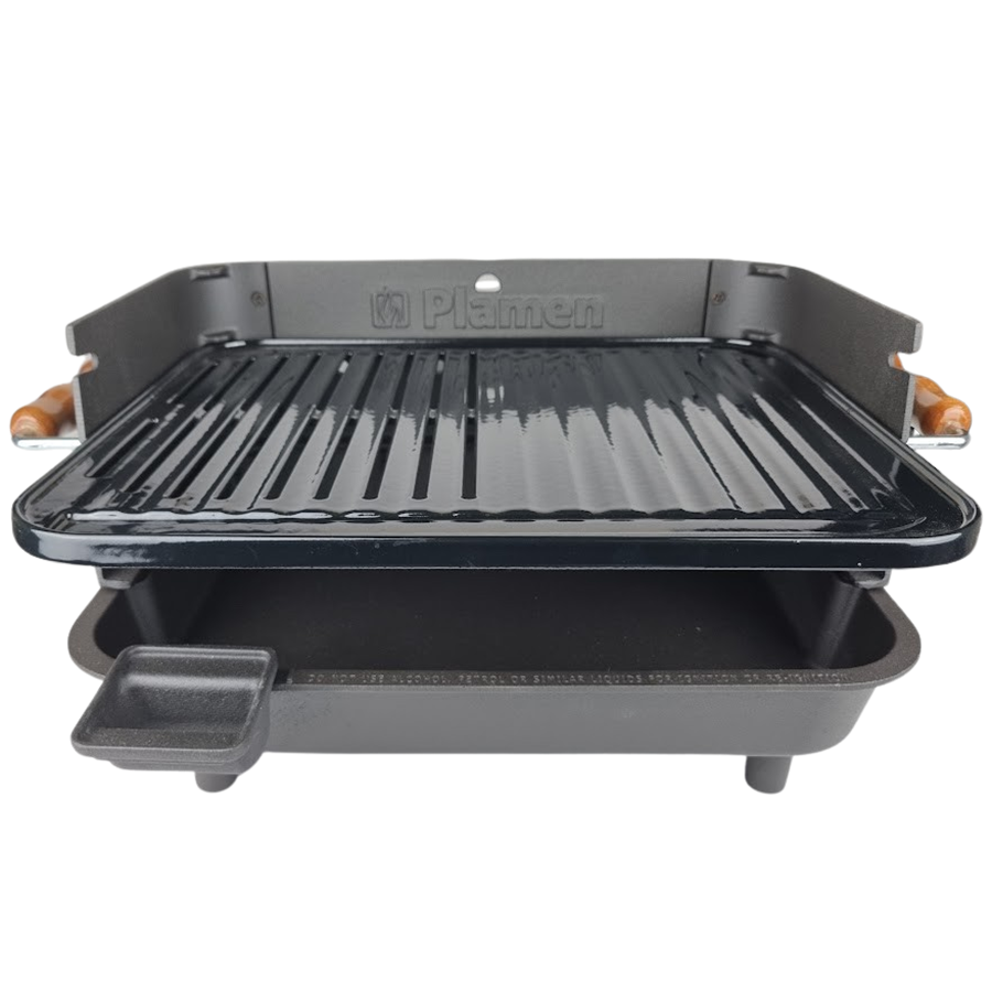 Öntöttvas kerti grill 45×37cm asztali faszenes grill - Image 2