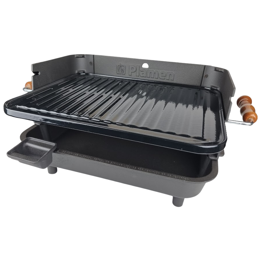 Öntöttvas kerti grill 45×37cm asztali faszenes grill - Image 3