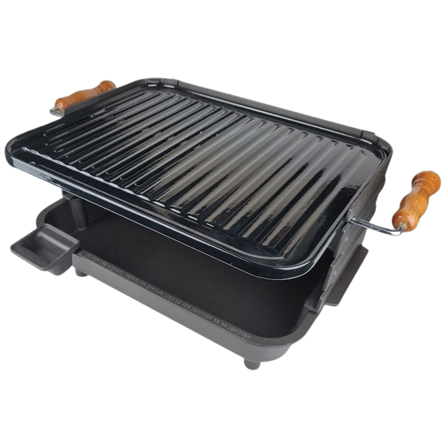 Öntöttvas kerti grill 45×37cm asztali faszenes grill - Image 4