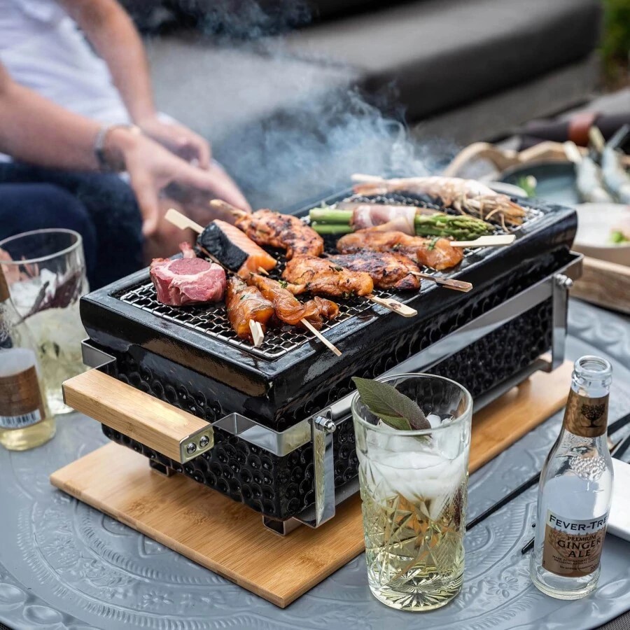 Hibachi asztali kerámia grill szögletes 39×22cm - Image 3