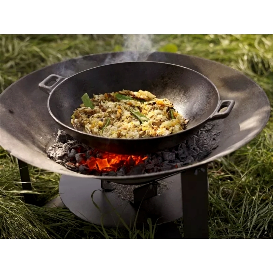 Nagyméretű öntöttvas wok 50 cm - Image 4