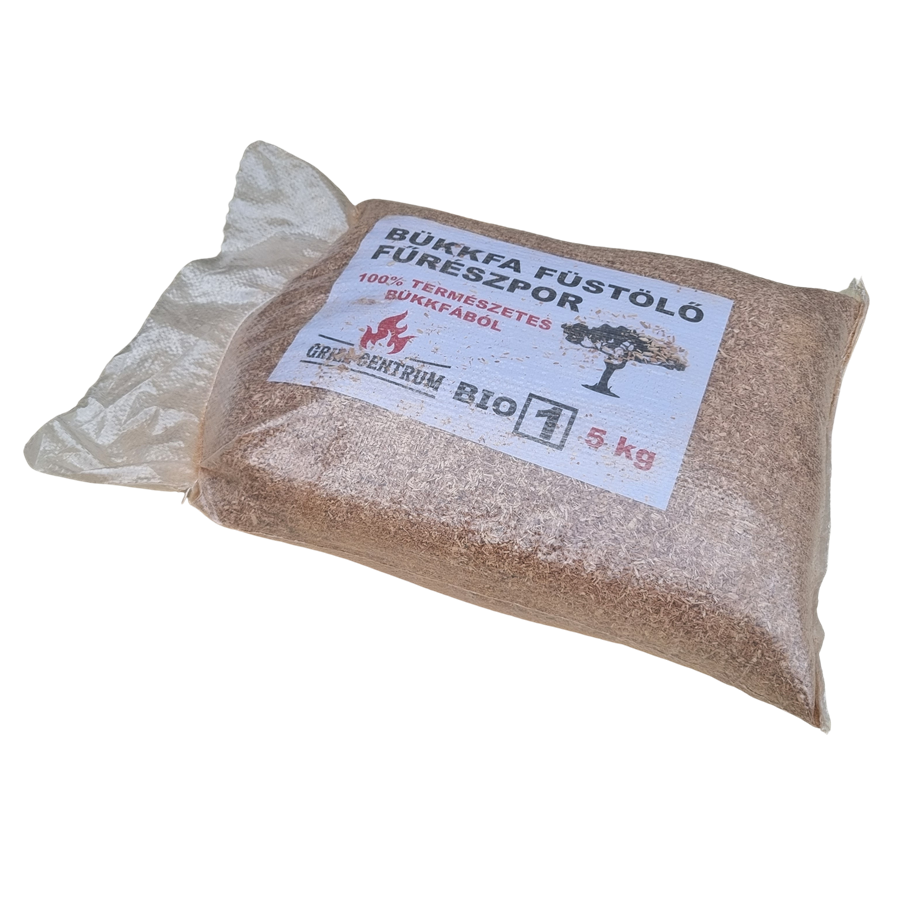 Száraz füstölő bükkfa fűrészpor, BIO 1 bükk füstölőpor 5kg - Image 2