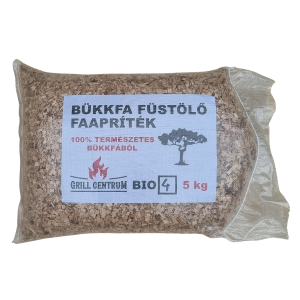 Száraz füstölő bükkfaforgács, BIO 4 bükk füstölő chipsz 5kg