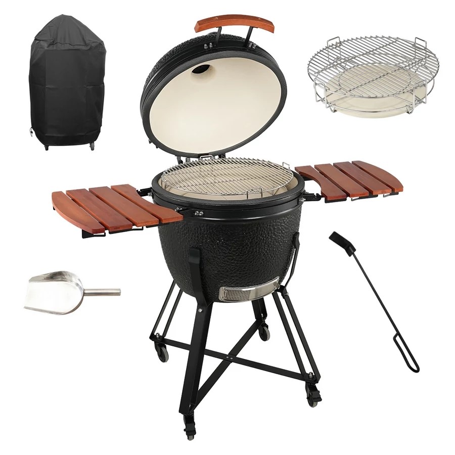 Kamado Kerámia Grill Prémium 60cm-es Matt Fekete - Image 2
